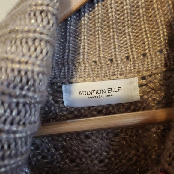 Addition Elle Cable Knit Chunky Turtleneck Sweater Cold Shoulder Tunic winter - Picture 8 of 14